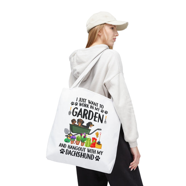 I Just Want To Work In My Garden Shirt Hang Out with Dogs Tote Bag